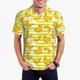 thumbnail image 1 of Fotbe Bananas On A Striped Camiseta Polo de Golf para Hombre con Estampado – Camisa Deportiva Transpirable con Cuello Abotonado-XX-Large, 1 of 6