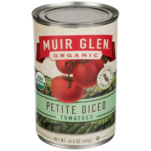 Muir Glen Diced Petite Tomatoes 14.5 oz (Pack of 12)