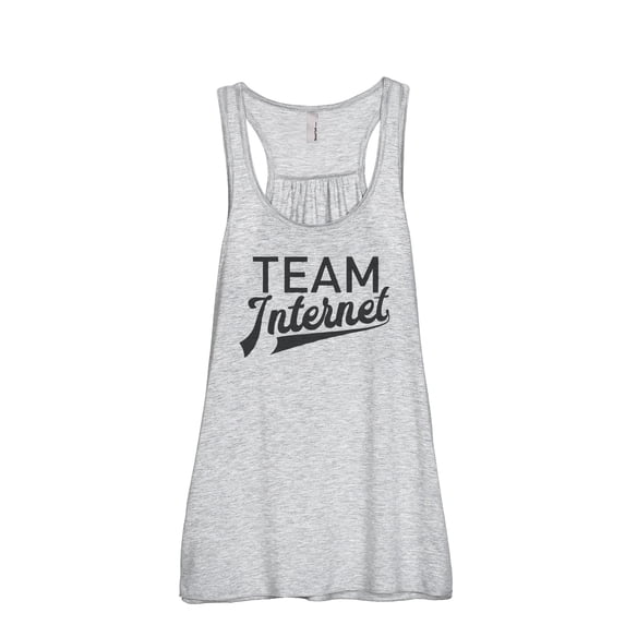 Thread Tank Team Internet Women's Sleeveless Flowy Racerback Tank Top Sport Grey X-Large