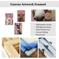thumbnail image 5 of ZHONGYUTONG 3 Piece Farm Animal Wall Art Funny Highland Cow Donkey Pig Painting Animal and Flower Pictures Farmhouse Canvas Prints Home Decor Framed (12.00" x 16.00" x 3PCS), 5 of 5