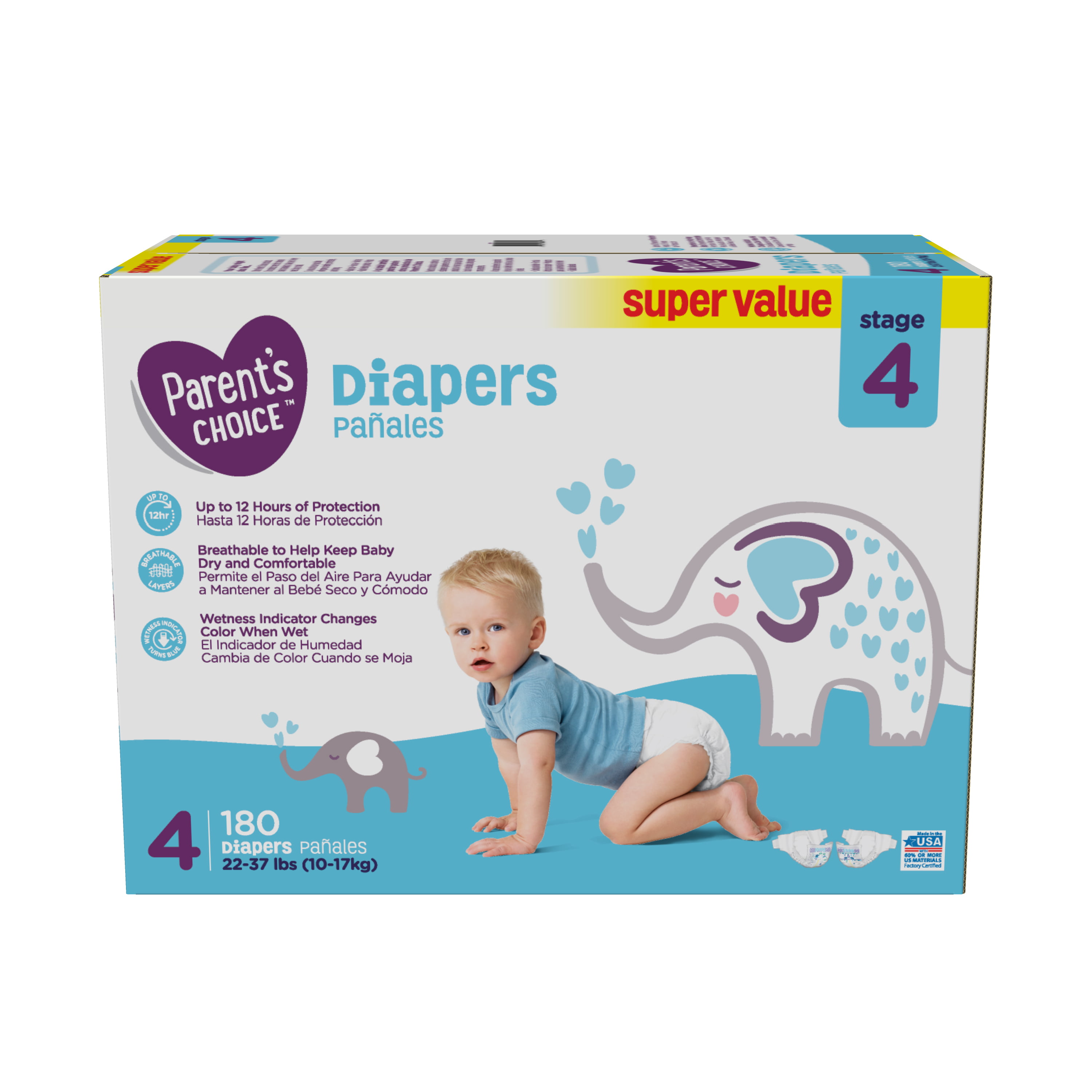 Parent's Choice Diapers, Size 4, 180 Diapers – Walmart Inventory