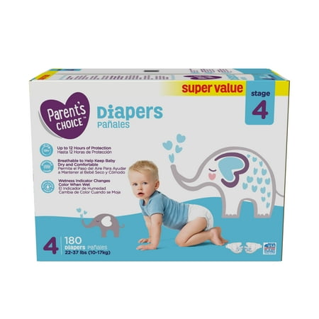 Parent's Choice Super Value Box Diapers, (Choose Your Size)