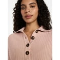 thumbnail image 6 of Time and Tru Women's Pullover Henley Sweater, Sizes XS-XXXL, 6 of 6