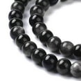 thumbnail image 3 of 1Strand Natural Silver Obsidian Beads Strands Round 6mm Hole: 1mm 66pcs/strand 15.55 inch(39.5cm), 3 of 4