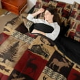 thumbnail image 4 of Feelyou Retro Western Cabin Comforter Set 7pcs, Rustic Moose Animal Queen Bedding Sets, 4 of 7