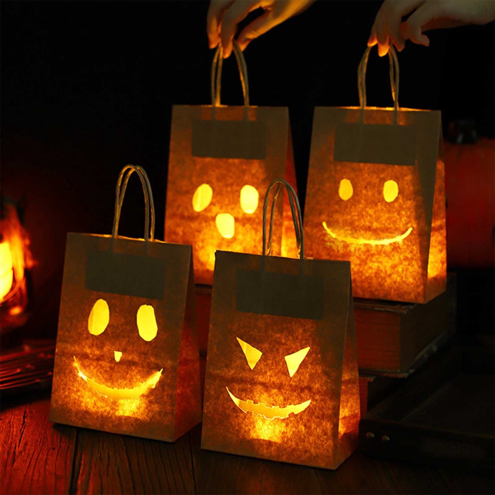 Paterr 48-Pack Halloween Burlap Treat Bags - 5x7 Inch Drawstring Goody Bags For Candy & Party Favors