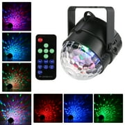 Lixada 3W Mini RGB Water Wave Ripple Effect LED Stage Light 7 Colors Support Sound Activation for KTV Party Club Disco