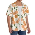 thumbnail image 2 of Yiaed Peaches Print Mens Casual Wrinkle Free Shirts Short Sleeve Button Down Summer Stretch Dress Shirt-4X-Large, 2 of 5