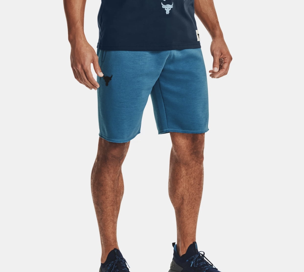 Men's UA Logo Project Rock Blue Drawstring Fleece Nigeria Ubuy - Main Image