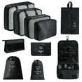 thumbnail image 1 of Cubos de embalaje para viajes Juego de 10 cubos de viaje Organizador de maleta plegable Bolsa de almacenamiento de equipaje ligera, 1 of 5