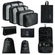 thumbnail image 1 of Cubos de embalaje para viajes Juego de 10 cubos de viaje Organizador de maleta plegable Bolsa de almacenamiento de equipaje ligera, 1 of 5