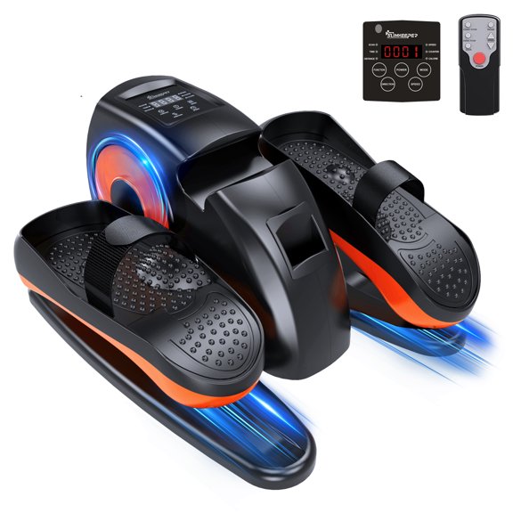 Under Desk Elliptical Machine ,Electric Ellipse Leg Exerciser for Seniors with 12 Adjustable Quiet Portable Elliptical Machine, Seated Pedal Exerciser with Remote Control