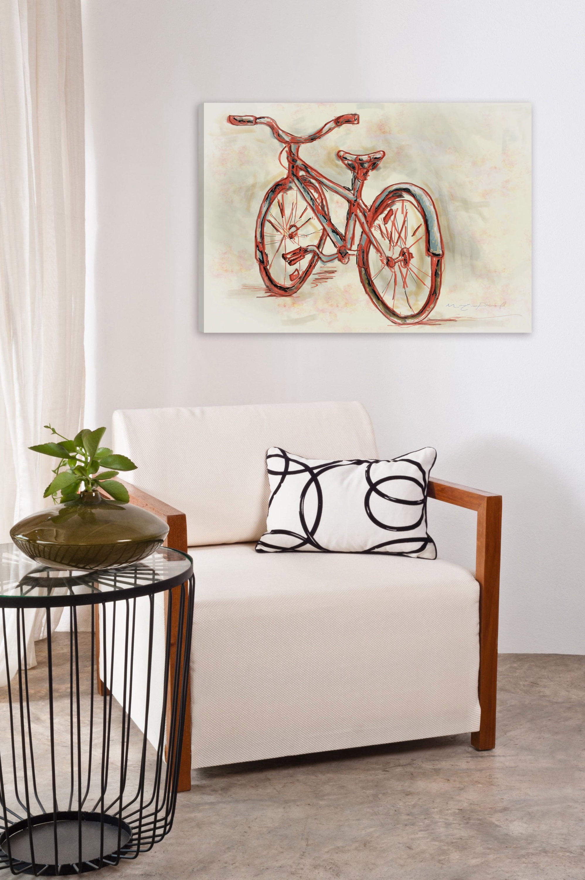 "Velo" Painting Print on Wrapped Canvas