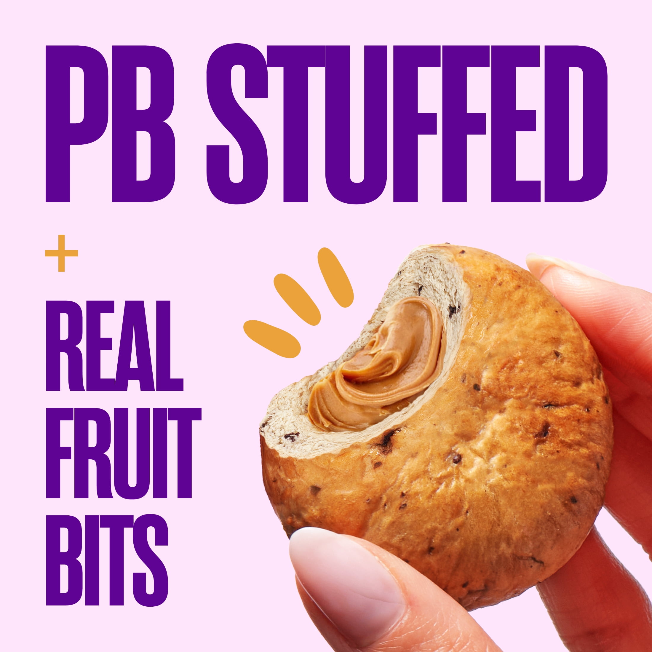 Sola PB Stuffed Grape Bites, 12 Energy Bites, Resealable Pouch