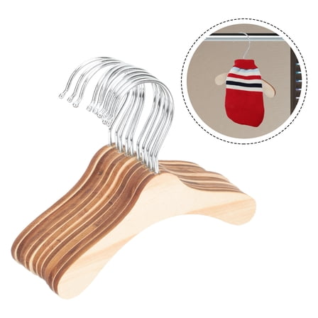 BESTOYARD Pet Dog Clothes Hanger Wood 10Pcs High Grade