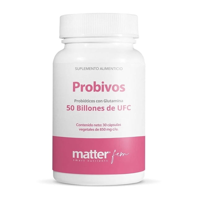 Suplemento alimenticio Matter Probivos probióticos con glutamina 25 billones de UFC 30 cápsulas vegetales