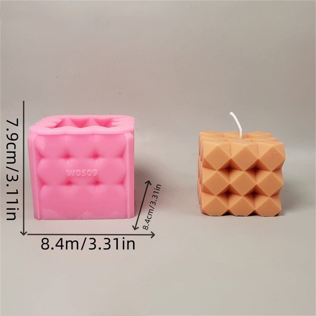 Candle Molds Cube Silicones Mould Ornament Molds Casting Mould Epoxy Resin Molds Craft Supplies for Home Decorations