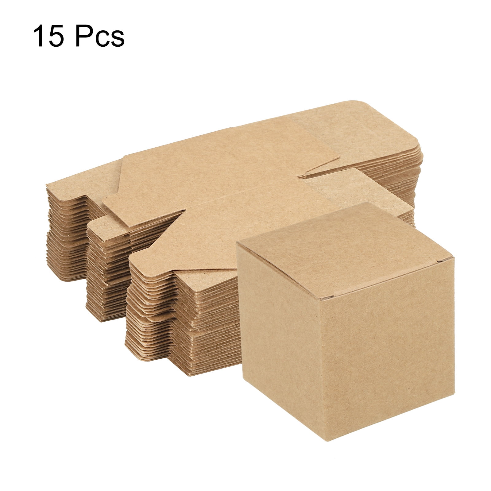 Unique Bargain Paper Recycled Gift Corrugated Paper Box Brown 2.4"x 2.4"x 2.4"