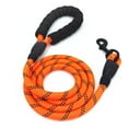 thumbnail image 1 of 5ft Reflective Dog Leash Strong Dog Leash with Comfortable Padded Handle Traction Rolled Dog Leads -Slip Handle Dog Leash Rope for Large and Medium Pets, 1 of 7
