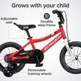 thumbnail image 4 of Schwinn Koen Vélo pour Tout-Petits et Enfants & Elm, Roues de 14 Pouces, Roues Stabilisatrices Incluses, Rouge, 4 of 5