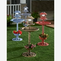 BrylaneHome Solar Bird Bath
