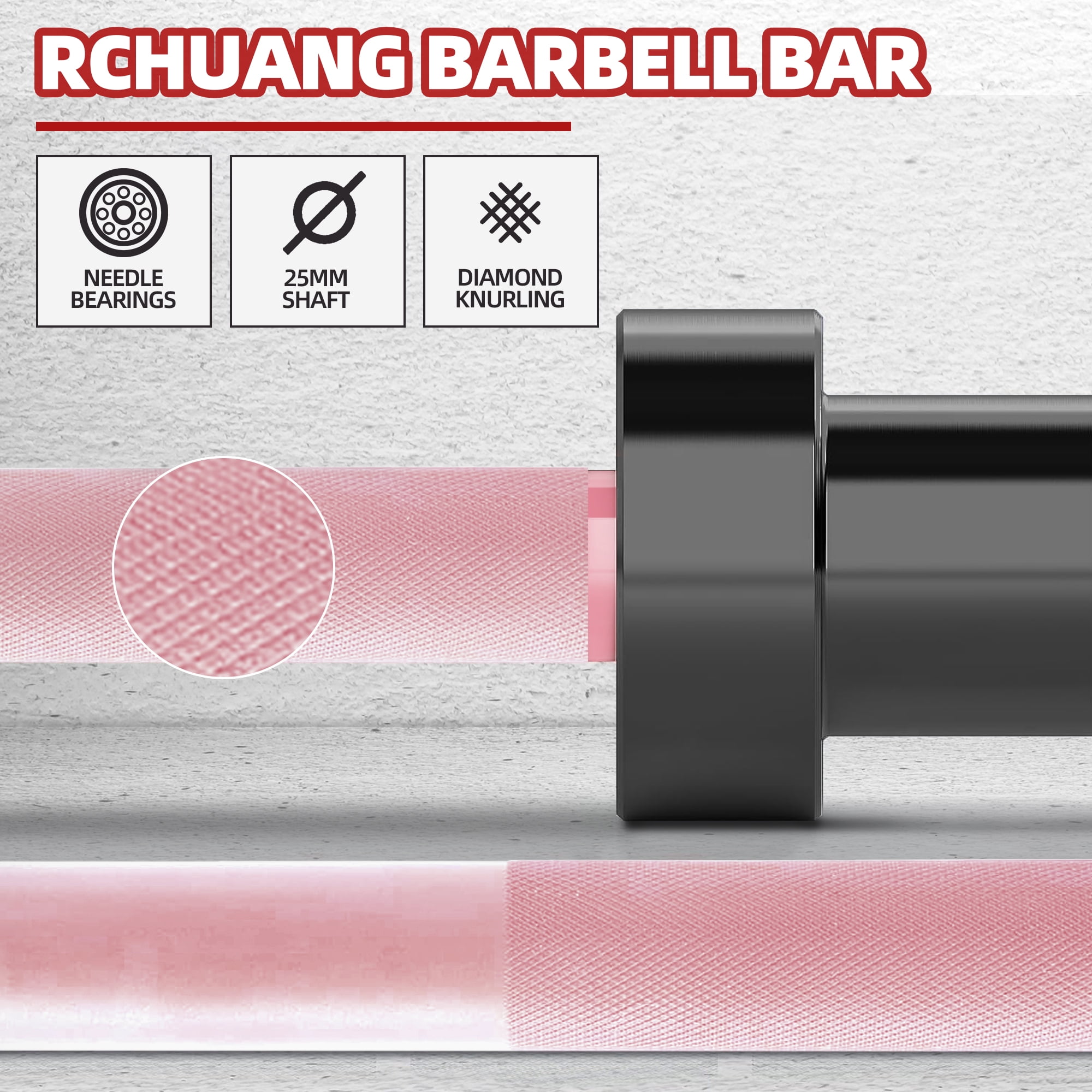 FlexWave Premium 7-Foot Olympic Weightlifting Bar – Ceramic-Coated, Rustproof, 190K PSI, 1500 lb Capacity for Strength & Power Training
