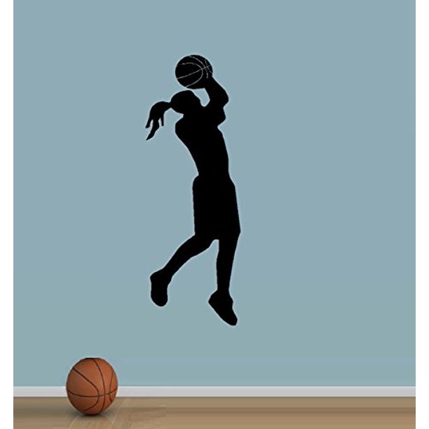 Decal BASKETBALL GIRL 2 WALL DECAL, 13" X 37"