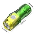 thumbnail image 2 of Linterna de alta potencia Antorcha de 3 ojos 500 mAh para acampar al aire libre Pesca (verde), 2 of 5