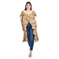 thumbnail image 4 of Blusa larga con volantes Roman Fashion/ Tallas Extras, 4370 (Beige) beige 36, 4 of 5