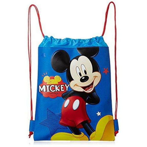 Blue Mickey Mouse Drawstring Backpack - Large Drawsting Bag