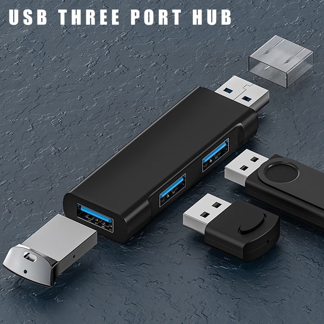 Expansión del divisor del HUB múltiple de 3 puertos USB 3.0 de alta velocidad para el adaptador del ordenador portátil de la PC de escritorio