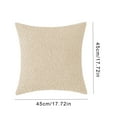 thumbnail image 3 of Curly Faux Decorative Throw Pillow Cover - Soft Polyester Cushion Case with Zipper for Home, Living Room, Bedroom, Sofa - 17x17 Inch (Beige), 3 of 6