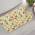 thumbnail image 2 of Pioneer Flower Floral Print Pattern Bathroom Rugs Mat, Non Slip Microfiber Bathroom Rug with Rubber Backing, Soft Mats for Bathroom Floor Tub Shower, 17"x30", 2 of 5
