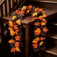 thumbnail image 5 of Halloween Pumpkin Garland 68 Inch Fall Leaf Decor For Mantle Staircase Porch Indoor Outdoor Autumn Thanksgiving Multicolor Party Decoration, 5 of 6