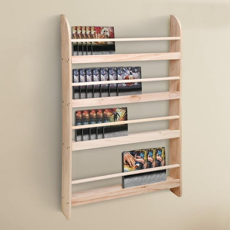Yescom 4 Tier Wood Wall Mounted Bookshelf Floating Shelf Book Rack Yescom 4 Tier Wood Wall Mounted Bookshelf Floating Shelf Book Rack Storage Display Space Saving Home Decoration Com
