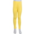 thumbnail image 2 of Ola Mari KID'S Full Ankle Length Solid Skinny Leg Cotton Leggings, 12, Yellow, 2 of 4
