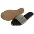 thumbnail image 2 of Womens Flat Sandals  Round Open Toe Slip On Slides  Slippers for Summer, 2 of 5