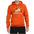 thumbnail image 2 of Wild Bobby All Star Cheerleading Megaphone Girl Sports Unisex Graphic Hoodie Sweatshirt, Orange, Large, 2 of 5