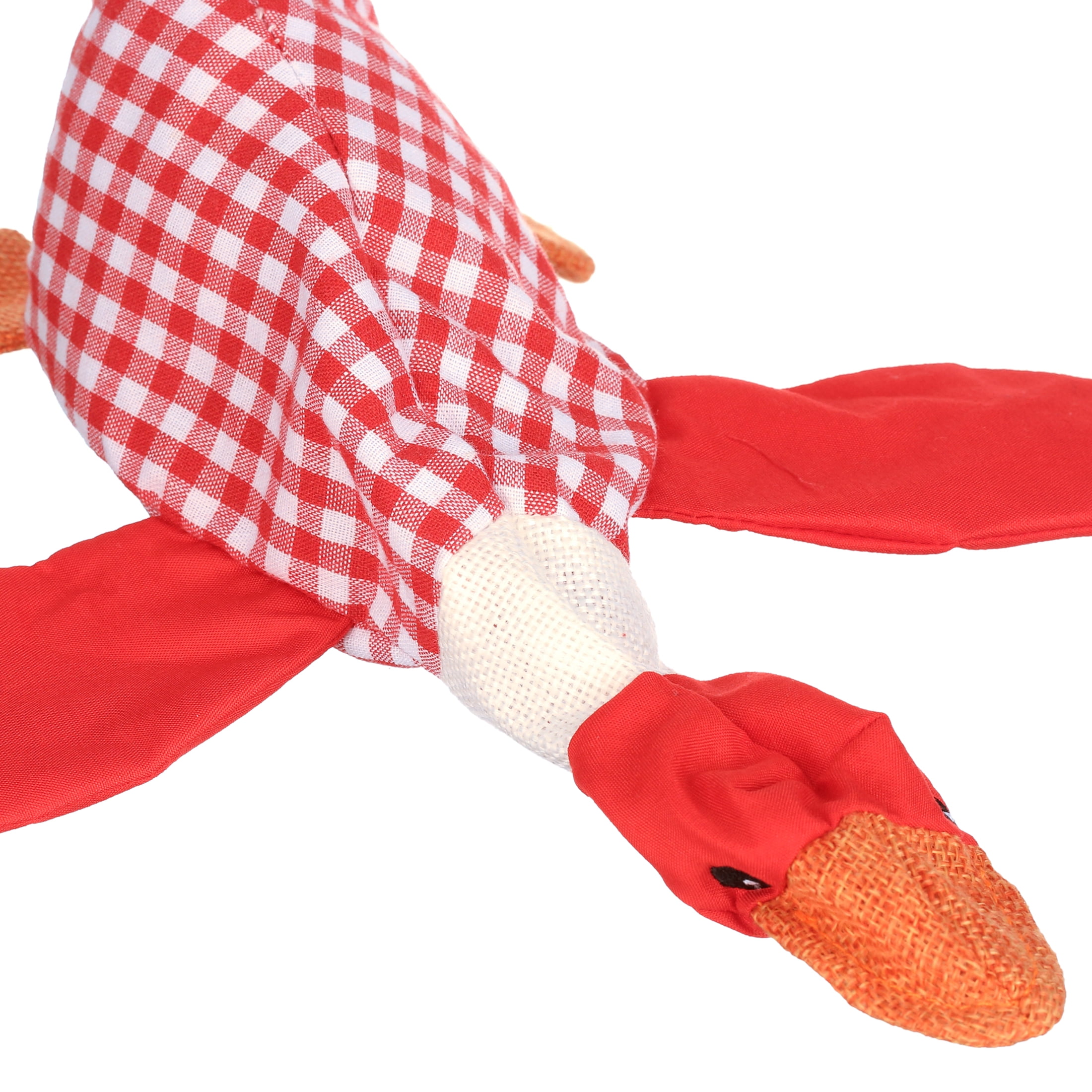 Dr. Pol Plush Squawking Plaid Duck, Red