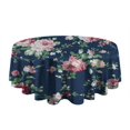 thumbnail image 5 of Pioneer Flower Floral Print Pattern Round Tablecloth 60"x60",Wrinkle Wipeable Table Cloth for Kitchen Dining Room Picnic Patio Party, 5 of 6