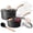 Black, variant on CAROTE6-Piece Nonstick Saucepan Set with Lid, 1.5QT & 3QT Cooking Pots, Induction Compatible, White