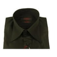 thumbnail image 6 of Men's Axxess Turkey Shirt 100% Cotton Long Collar 224-06 French Cuffs Black, 6 of 6