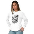 thumbnail image 4 of Serve The King Jesus Christ Religion Long Sleeve TShirt Men Women Brisco Brands S, 4 of 6