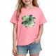 thumbnail image 2 of Blusas y camisas de manga corta con cuello redondo para niños y niñas, camisetas gráficas de manga corta, blusas con estampados bonitos para la temporada escolar., 2 of 9