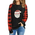 thumbnail image 1 of CNKOO Chemises à Manches Longues Col Rond Pull-Over Modèle Raglan Casual Tunique Tops Chemise Imprimé de Noël, 1 of 5