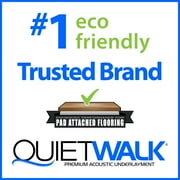 QuietWalk 360 sq ft Recycled Fiber Underlayment with Built-in Vapor Barrier for Laminate and Engineered Wood Flooring