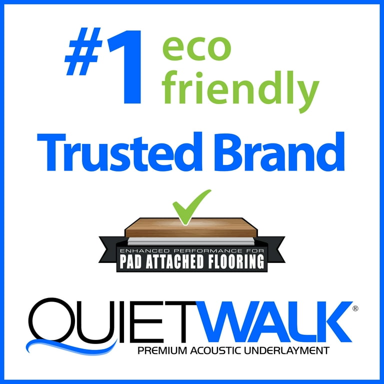 MP Global Products QuietWalk 100 Sq Ft Acoustical Underlayment with Built-in Vapor Barrier for Laminate Flooring MP Global Products QuietWalk 100 Sq Ft Acoustical Underlayment with Built-in Vapor Barrier for Laminate Flooring