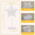 thumbnail image 2 of Table Lamp, Star Bedside Lamp Battery Powered LED Christmas Decoration Table Lamp with Plastic Base Christmas Lighting Home Christmas Table Decoration Living Room Wedding Warm White, 2 of 5