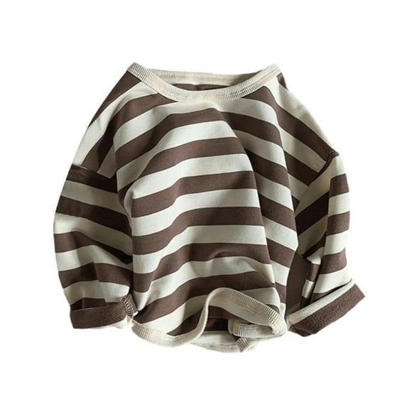 Esaierr Toddler Baby Girls Boys Cotton Striped T-Shirt Unisex Baby Long Sleeved Undershirt Little Kids Spring Autumn Undershirt Top