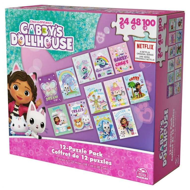 Puzzles 2x12 p - Soirée pyjama / Gabby's Dollhouse, Puzzle enfant, Puzzle, Produits